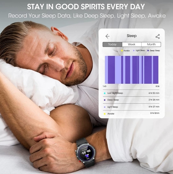 Android I Phone Tactical Smart Watch 5 ATM, Waterproof - Picture 6 of 7